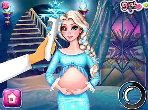 Pregnant Elsa Eye Care Disney Princess Frozen Games Movie Video