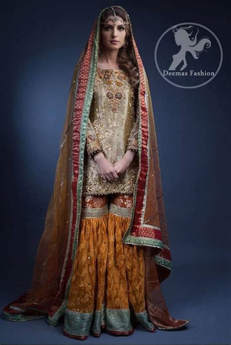 Multiple Color Bridal Traditional Mehndi Wear Gharara