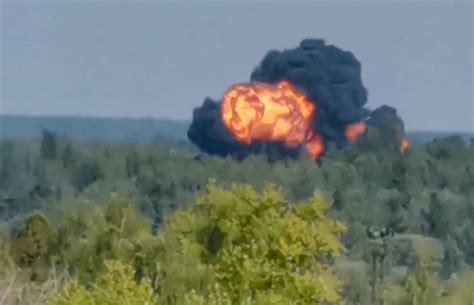 Russia Military Aircraft Bursts Into Flames Crashes To The Ground In Video