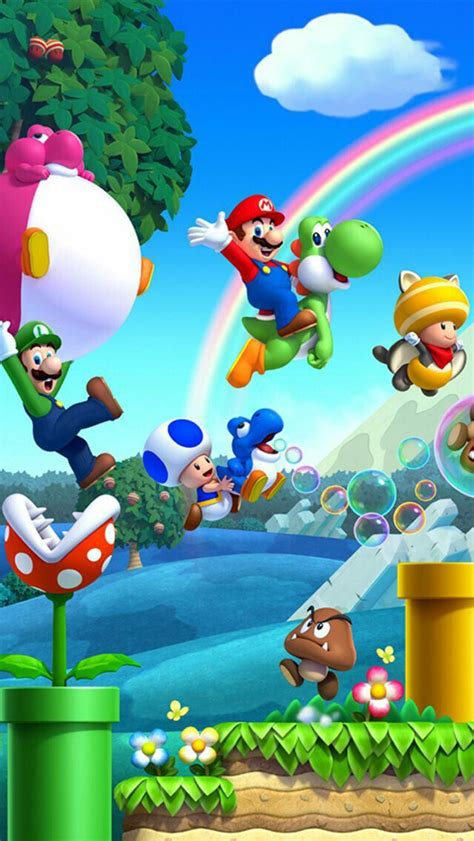 Mario Kart Is Flying Through The Air With Other Characters In Front Of