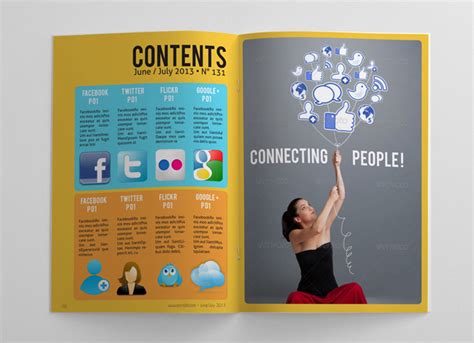 Social Media Magazine Template Graphicriver Print Template Magazines