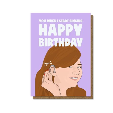 Hearing Birthday Cards Etsy Uk