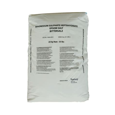 Magnesium Sulphate Epsom Salts 25kg