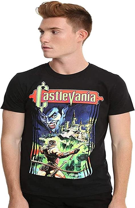 Castlevania Retro Box Art Printed Tee Graphic T Shirt Fashion Shirt For Mens Black Xxl Amazon