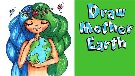 How To Draw Mother Earth Step By Step Drawing Tutorial For Kids
