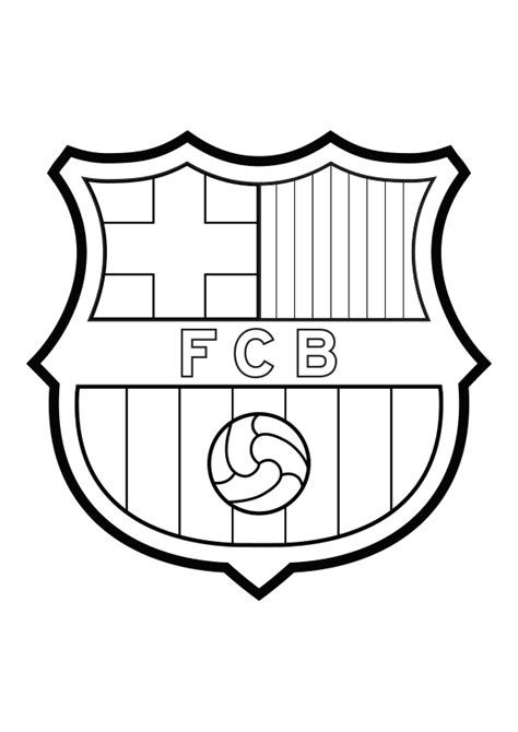 Dibujo Para Colorear El Escudo Del F Tbol Club Barcelona