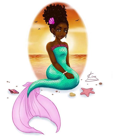 Natural Hair Art Mermaid Art Mermaid Cartoon Mermaid Drawings