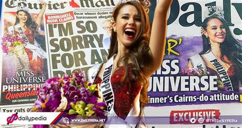 An Australian Won Miss Universe Aussie Media Outlets Report About Catriona Dailypedia