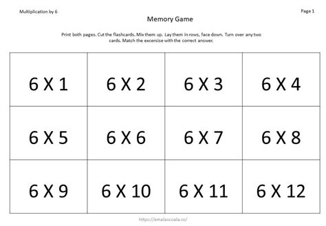 Math Worksheets Printable 2nd Grade Multiplication Game 80 Etsy