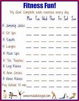 Images of Fitness Routine Chart