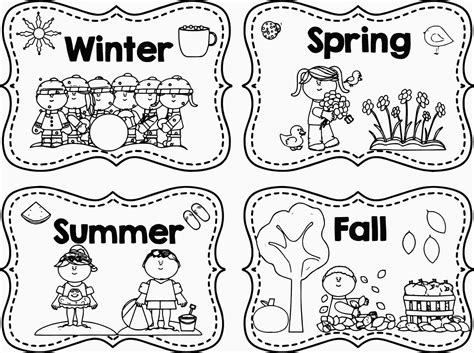 Which is your favorite one ? printable 4 seasons coloring page | Seasons worksheets ...