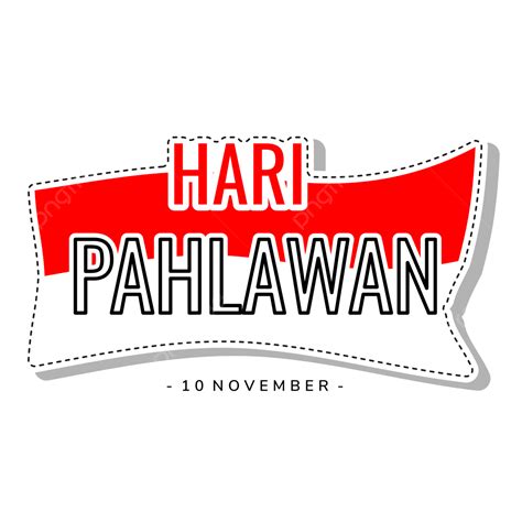 Gambar Hari Pahlawan Lettering With Indonesian Wavin Flag Hari