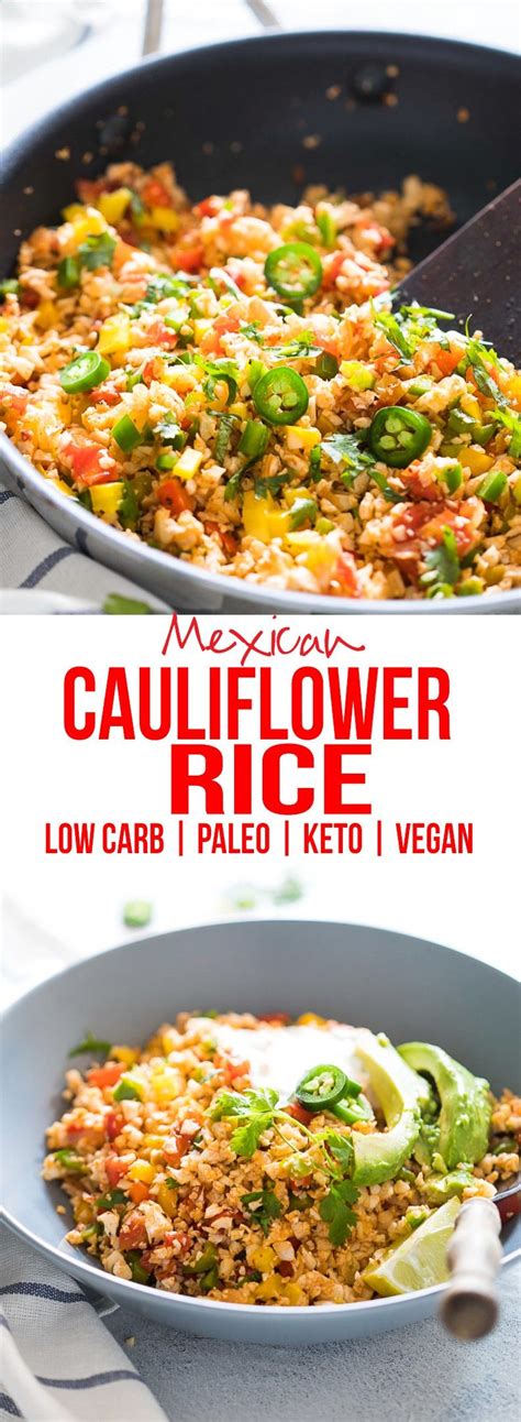 Add the remaining oil to the pan. Low Carb Mexican Cauliflower Rice | Cauliflower Fried Rice ...