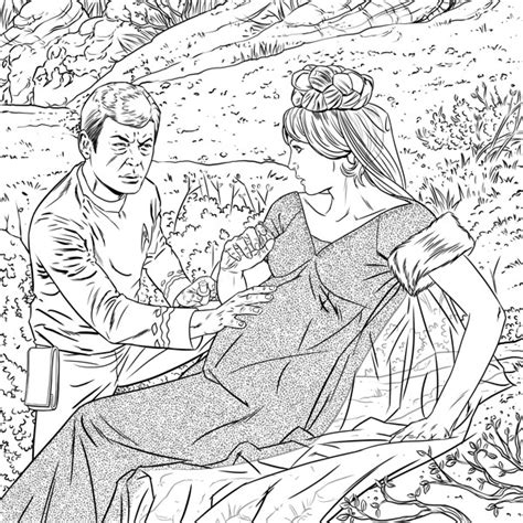Star with strange patterns and thick lines. Star Trek: The Original Series Adult Coloring Book ...