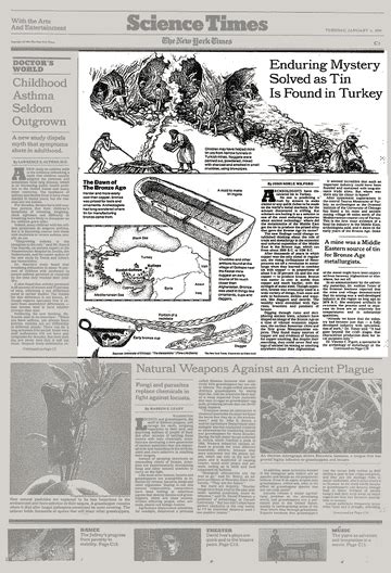 Enduring Mystery Solved As Tin Is Found In Turkey The New York Times
