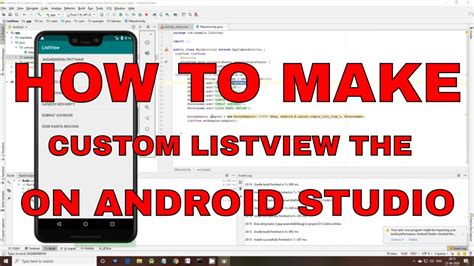 How To Make Custom Listview Android Studio Youtube