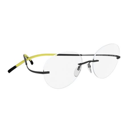 silhouette tma icon 7581 6077 vivid black yellow eyeglasses unisex
