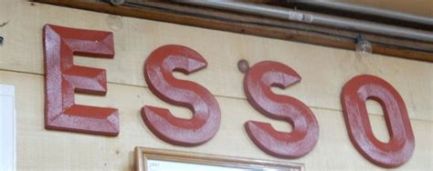 Plastic Moulded 10 Letters Esso