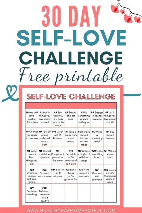 The 30 Day Self Love Challenge Bring On The Joy Self Love Love Challenge Self