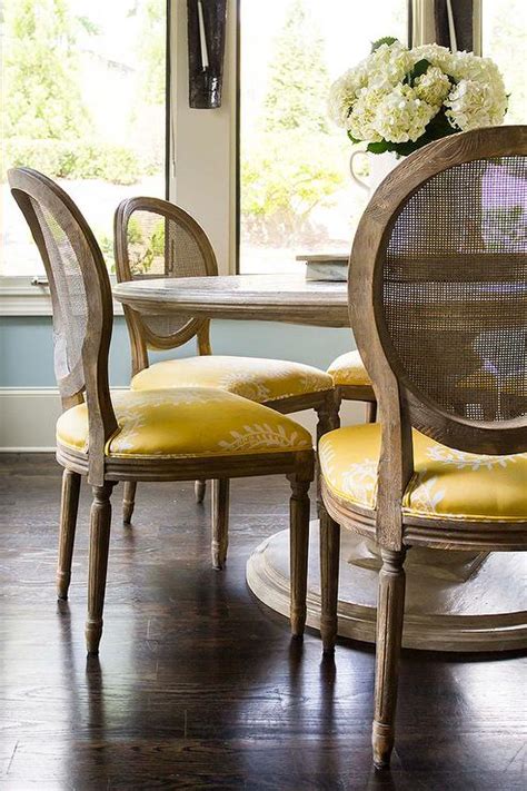 Our fabric is also designed to repel water and spills. Round Marble Top Dining Table with Round Cane Back Chairs ...
