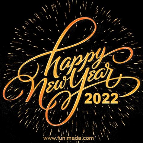 Animated Lettering Happy New Year 2022 
