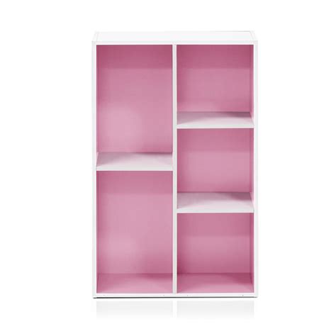 Furinno Whitepink 5 Cube Reversible Open Shelf 11069whpi The Home Depot