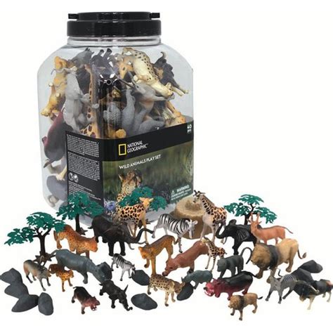 National Geographic Wild Animals Play Set (7 - 19cm)(24 + 16 Pieces