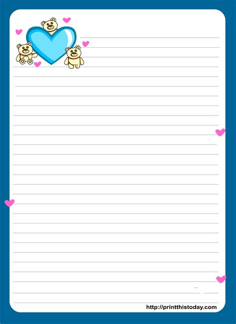 Stationery Paper Printable About Love