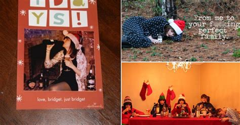 single woman sends hilarious christmas cards to her married sisters every year funny christmas