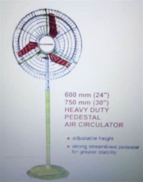 Multicolor Almonard 24 Inch 600mm Blade Pedestal Fan For Domestic At