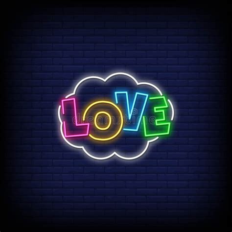 Love Neon Signs Style Text Vector Stock Vector Illustration Of Icon