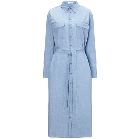 Equipment Sky Blue Chambray Delany Dress 625 Aud Liked On Polyvore