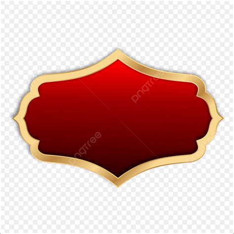 Red Heart Shape Clipart Vector Red Islamic Banner Shape Png Image