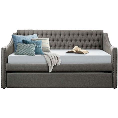 Homelegance Sleigh Daybed With Tufted Back Rest And Nail Head Accent