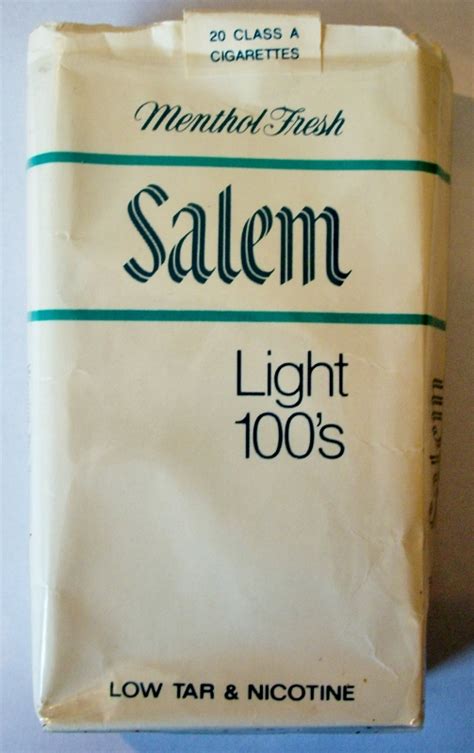 Salem Light 100s Menthol Fresh Vintage American Cigarette Pack