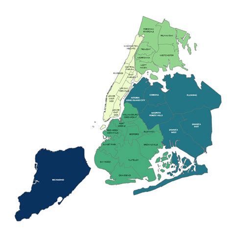 New York City Boundary Map ~ Cvln Rp