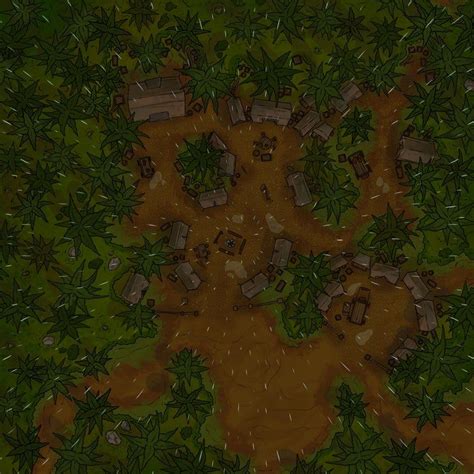 Battlemap 30x30 3500x3500px Jungle Camp Oc Art Battlemaps