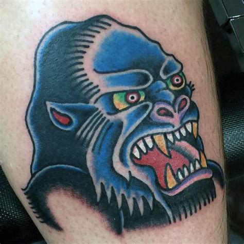 Black tribal gorilla tattoo stencil. 100 Gorilla Tattoo Designs For Men - Great Ape Ideas