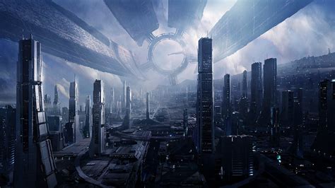 Wallpaper 1920x1080 Px Citadel Mass Effect City Concept Art