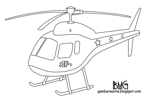 Mewarnai Helikopter Belajar Mewarnai Gambar