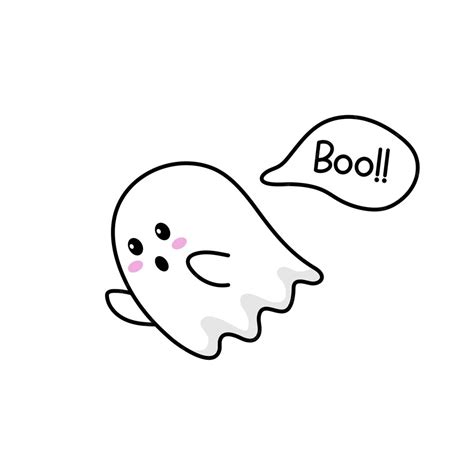 Premium Vector Cute Flying Ghost Scares For Halloween