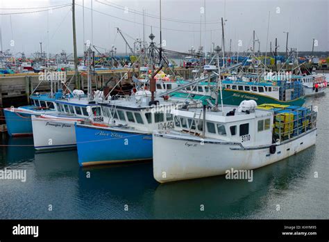 Lobster Fishing Boats Loaded With Traps And Ready For The Annual