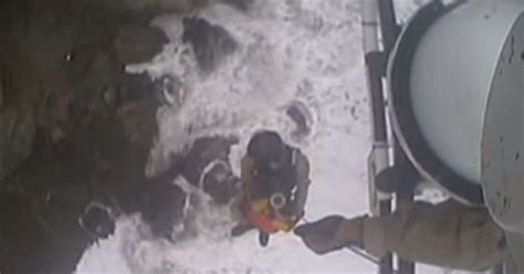 daring rescue of woman swept out to sea in marin captured on camera cbs san francisco