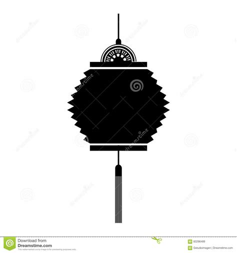 Traditional Japanese Lamp Icon Stock Illustration Illustration Of