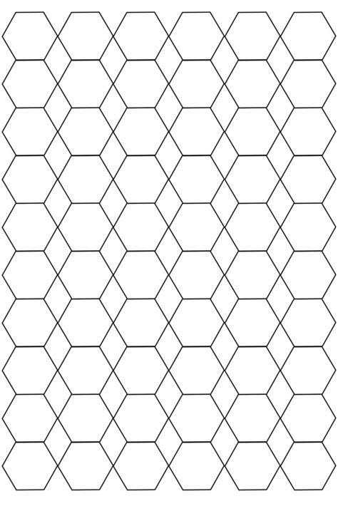 5 Free Printable Hexagonal Graph Paper Template Pdf