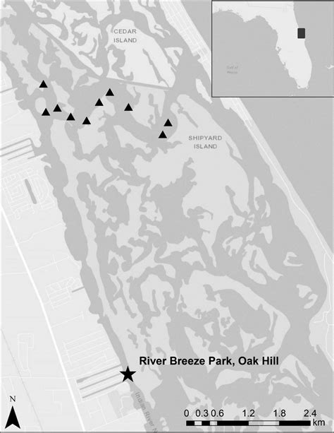Map Of Mosquito Lagoon Collection Sites Locations Of Monthly