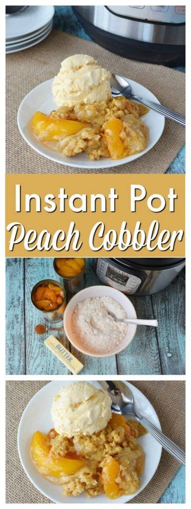 Add 2 cups of water to bottom instant pot inner. Print Instant Pot Peach Cobbler | Recipe | Pressure cooker ...