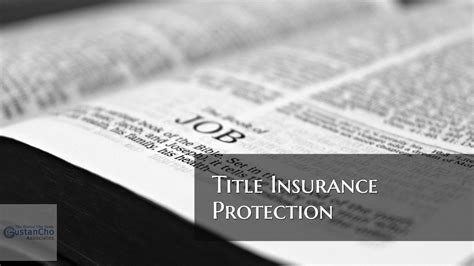 Title insurance protects you against outside claims to your property. Title Insurance Protection Is Required By All Lenders