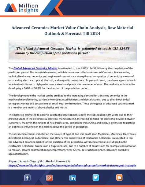 PPT Advanced Ceramics Market Value Chain Analysis Raw Material