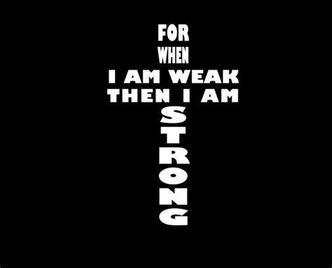 For When I Am Weak Then I Am Strong Cross Vinyl Decal Etsy